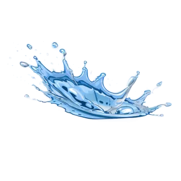 a splash of water on a white background