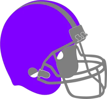 a purple football helmet