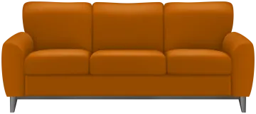a brown leather couch