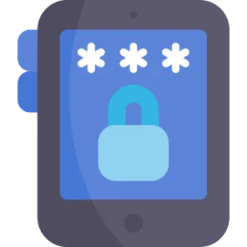 a smartphone with a lock on the screen