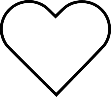 a black and white heart icon