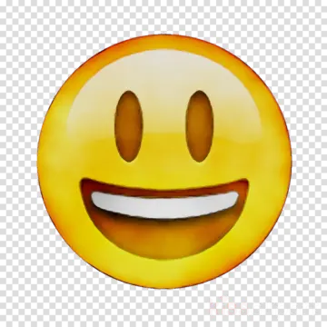 a yellow smiley face with an open mouth