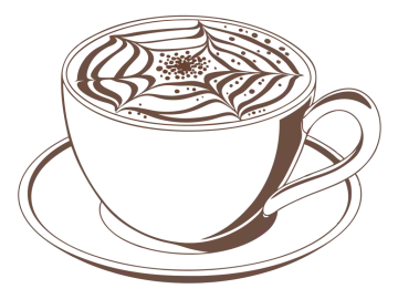 a cup of coffee with a star on top