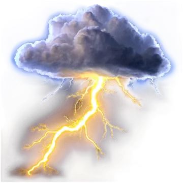 a cloud with lightning