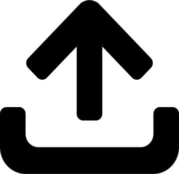 a black arrow icon on a white background