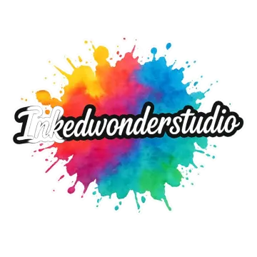 the word inked studio on a white background