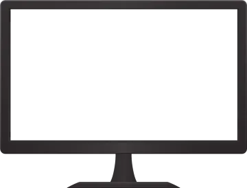 a computer monitor on a white background