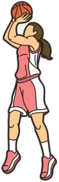 a girl playing basketball with a ball in her hand