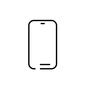 a black and white icon of a phone