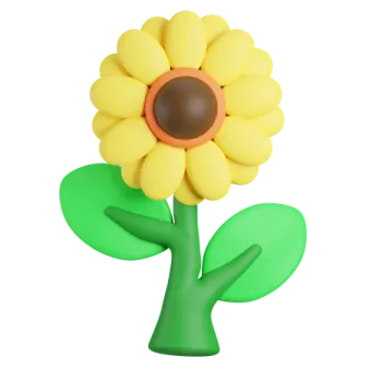 a yellow flower with green leaves on it