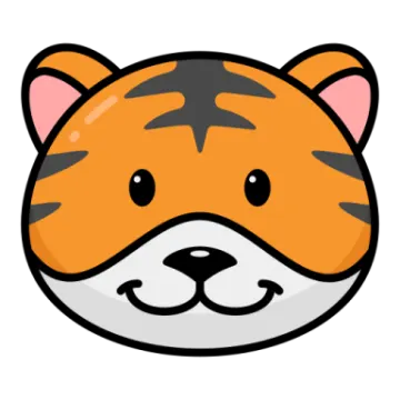a cartoon tiger's face