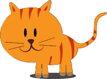 a cartoon cat with its eyes closed