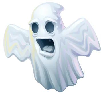 an illustration of a ghost with its mouth open