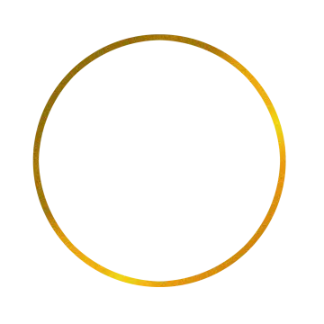 a gold circle with a white background