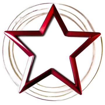 a red star on a white background