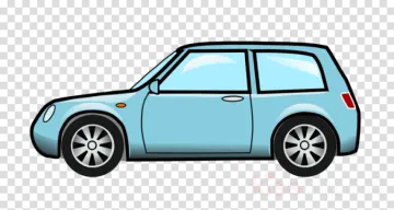 a blue car on a transparent background