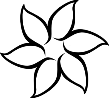 a black and white flower tattoo design