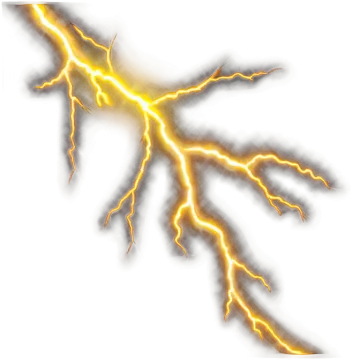 a lightning bolt on white background