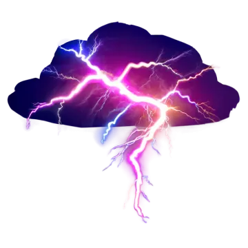 a cloud with lightning coming out of it