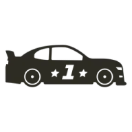 a black and white image of a car