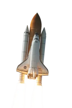 an image of a space shuttle taking off