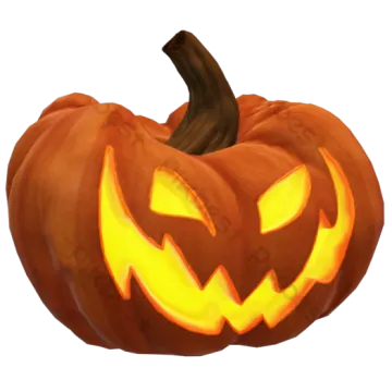 a halloween pumpkin with glowing eyes