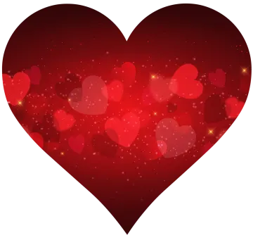 a red heart on a white background