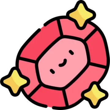 a pink turtle with yellow stars on it's back