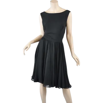 a black dress on a manne