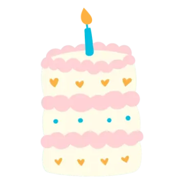 a birthday cake with a candle on top