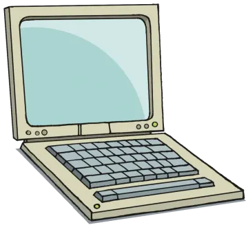 an open laptop computer