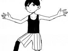 a drawing of a boy in black and white