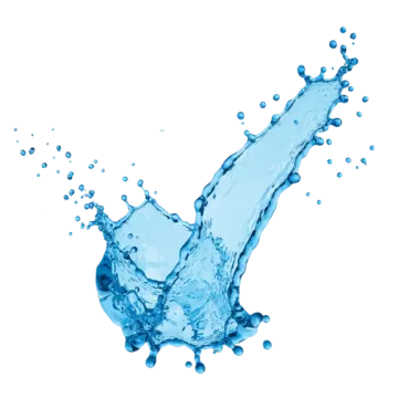 a splash of water on a white background