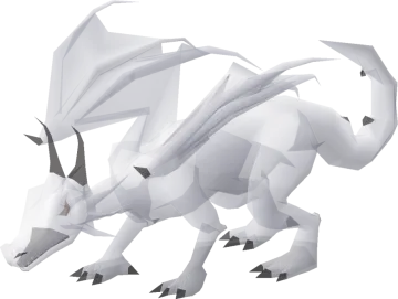 a white origa dragon with black and white wings