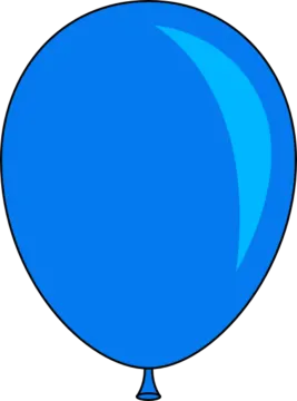 a blue balloon on a white background