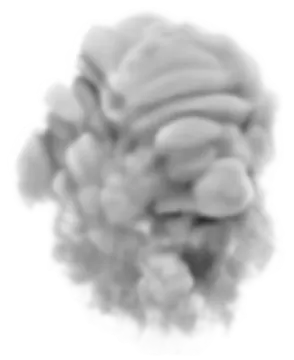 a pile of smoke on a white background