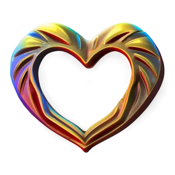 a rainbow colored heart on a white background