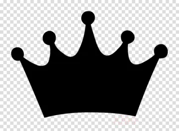 a black crown on a transparent background