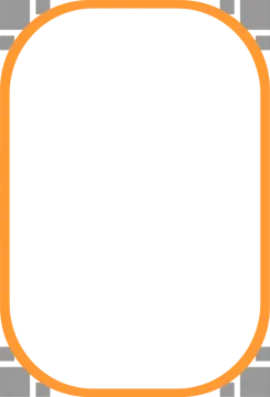 a square frame with an orange border