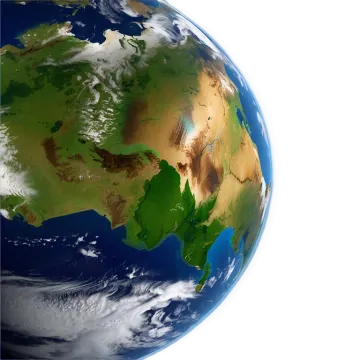 a view of the earth from space