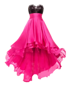 a pink dress on a white background