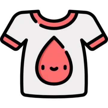 a t - shirt with a tear on it
