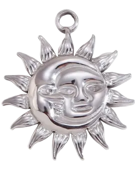 sterling plated sun charm