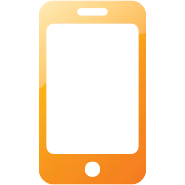 a phone icon with a blank screen