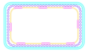 a neon sign with a white background
