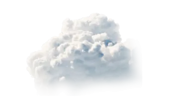a cloud in the sky on a white background