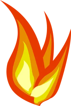 a fire with flames on it