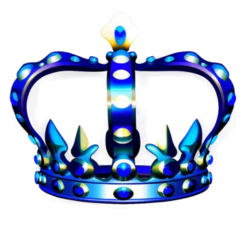a blue crown on a white background