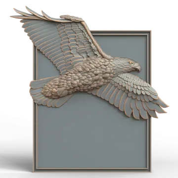 a bird flying in the air over a frame
