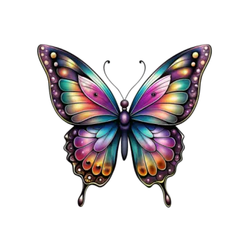a colorful butterfly tattoo design